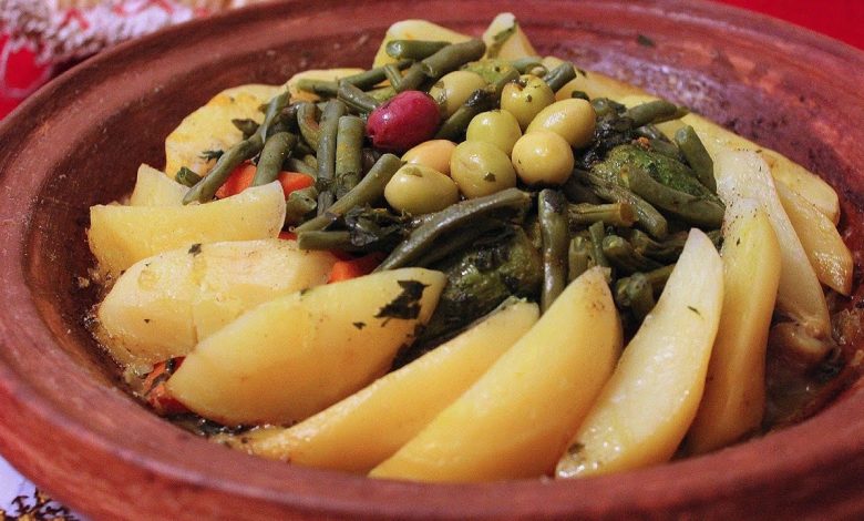 طريقة عمل طاجين بالخضر لذيذ