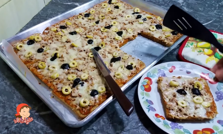 طريقة عمل بيتزا سريعة بخبز التوست