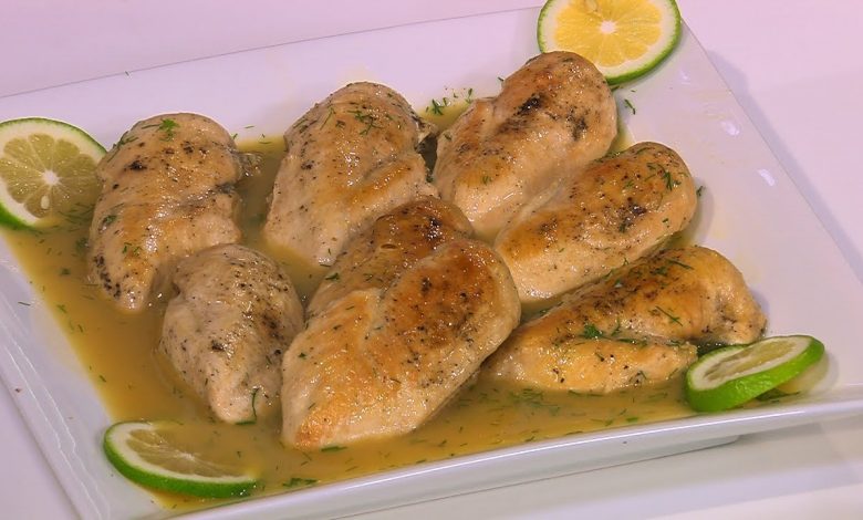 طريقة عمل ستيك الدجاج بصوص الليمون