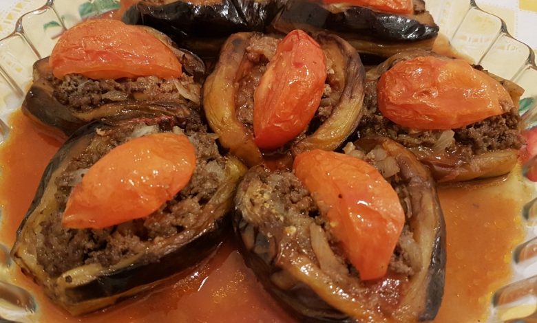 طريقة عمل منزلة الباذنجان بدون لحمة