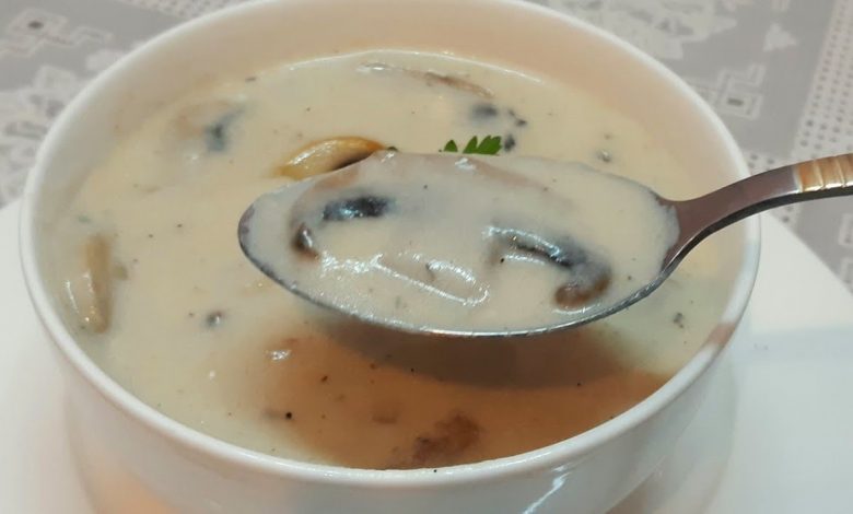 طريقة تحضير شوربة الفطر