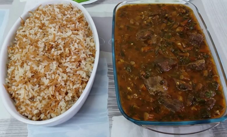 البامية السورية باللحمة