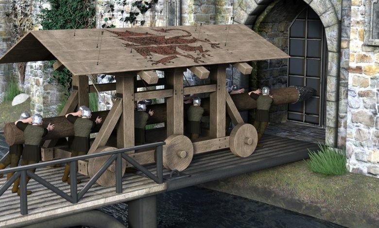 قصة اختراع آلة الضبر الحربية القديمة – Siege Tower