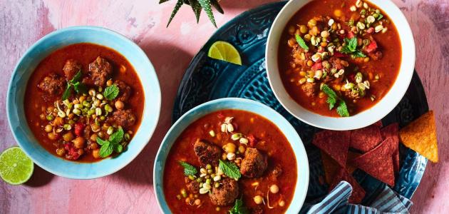 شوربة كرات اللحم المكسيكية