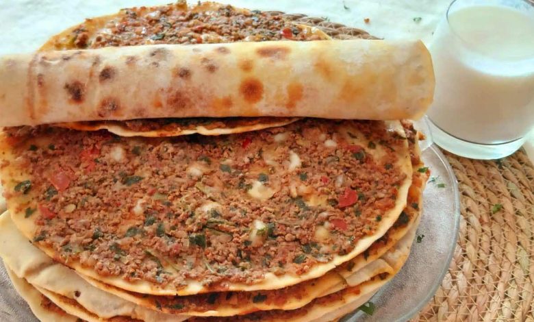 لحم بعجين بدون فرن