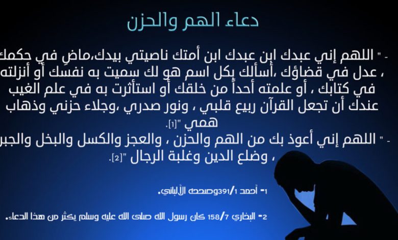 دعاء اللهم اني عبدك ابن عبدك ابن امتك