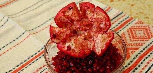 طريقة تقطيع الرمان بسهولة
